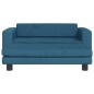 vidaXL Hundebett mit Verlängerung Blau 100x50x30 cm Samt vidaXL Hundebett mit Verlängerung Blau 100x50x30 cm Samt
