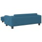 vidaXL Hundebett mit Verlängerung Blau 100x50x30 cm Samt vidaXL Hundebett mit Verlängerung Blau 100x50x30 cm Samt