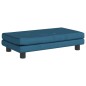 vidaXL Hundebett mit Verlängerung Blau 100x50x30 cm Samt vidaXL Hundebett mit Verlängerung Blau 100x50x30 cm Samt