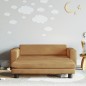 vidaXL Kindersofa mit Hocker Braun 100x50x30 cm Samt vidaXL Kindersofa mit Hocker Braun 100x50x30 cm Samt