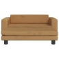 vidaXL Kindersofa mit Hocker Braun 100x50x30 cm Samt vidaXL Kindersofa mit Hocker Braun 100x50x30 cm Samt