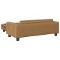 vidaXL Kindersofa mit Hocker Braun 100x50x30 cm Samt vidaXL Kindersofa mit Hocker Braun 100x50x30 cm Samt