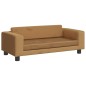 vidaXL Kindersofa mit Hocker Braun 100x50x30 cm Samt vidaXL Kindersofa mit Hocker Braun 100x50x30 cm Samt