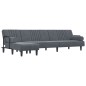 vidaXL Schlafsofa in L-Form Dunkelgrau 260x140x70 cm Samt vidaXL Schlafsofa in L-Form Dunkelgrau 260x140x70 cm Samt