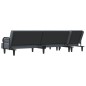 vidaXL Schlafsofa in L-Form Dunkelgrau 260x140x70 cm Samt vidaXL Schlafsofa in L-Form Dunkelgrau 260x140x70 cm Samt