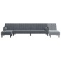 vidaXL Schlafsofa in L-Form Dunkelgrau 260x140x70 cm Samt vidaXL Schlafsofa in L-Form Dunkelgrau 260x140x70 cm Samt