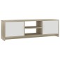 vidaXL TV-Schrank Weiß Sonoma-Eiche 120x30x37,5 cm Holzwerkstoff vidaXL TV-Schrank Weiß Sonoma-Eiche 120x30x37,5 cm Holzwerkstoff