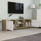 vidaXL TV-Schrank Weiß Sonoma-Eiche 120x30x37,5 cm Holzwerkstoff vidaXL TV-Schrank Weiß Sonoma-Eiche 120x30x37,5 cm Holzwerkstoff