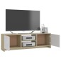 vidaXL TV-Schrank Weiß Sonoma-Eiche 120x30x37,5 cm Holzwerkstoff vidaXL TV-Schrank Weiß Sonoma-Eiche 120x30x37,5 cm Holzwerkstoff