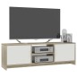 vidaXL TV-Schrank Weiß Sonoma-Eiche 120x30x37,5 cm Holzwerkstoff vidaXL TV-Schrank Weiß Sonoma-Eiche 120x30x37,5 cm Holzwerkstoff