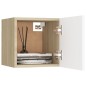 vidaXL TV-Wandschrank Weiß Sonoma-Eiche 30,5x30x30 cm vidaXL TV-Wandschrank Weiß Sonoma-Eiche 30,5x30x30 cm