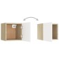 vidaXL TV-Wandschrank Weiß Sonoma-Eiche 30,5x30x30 cm vidaXL TV-Wandschrank Weiß Sonoma-Eiche 30,5x30x30 cm