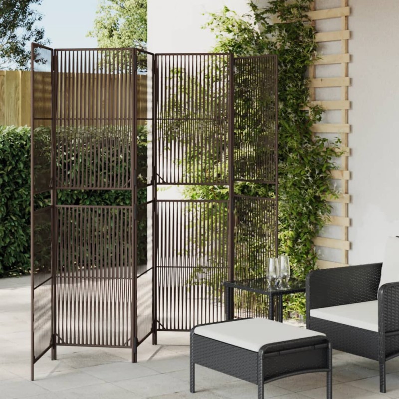 vidaXL Paravent 6-tlg. Braun Poly Rattan vidaXL Paravent 6-tlg. Braun Poly Rattan
