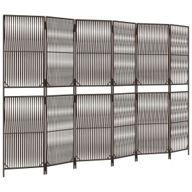 vidaXL Paravent 6-tlg. Braun Poly Rattan
