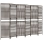 vidaXL Paravent 6-tlg. Braun Poly Rattan vidaXL Paravent 6-tlg. Braun Poly Rattan