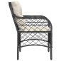 vidaXL Gartenstühle mit Kissen 2 Stk. Schwarz Poly Rattan vidaXL Gartenstühle mit Kissen 2 Stk. Schwarz Poly Rattan