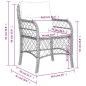 vidaXL Gartenstühle mit Kissen 2 Stk. Schwarz Poly Rattan vidaXL Gartenstühle mit Kissen 2 Stk. Schwarz Poly Rattan