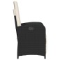 vidaXL Gartensessel mit Fußteil Verstellbar Schwarz Poly Rattan vidaXL Gartensessel mit Fußteil Verstellbar Schwarz Poly Rattan