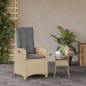 vidaXL Gartensessel mit Kissen Verstellbar Beigemischung Poly Rattan vidaXL Gartensessel mit Kissen Verstellbar Beigemischung Poly Rattan