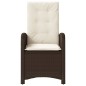 vidaXL 3-tlg. Bistro-Set mit Kissen Braun Poly Rattan vidaXL 3-tlg. Bistro-Set mit Kissen Braun Poly Rattan