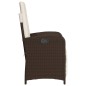 vidaXL Gartensessel mit Fußteil Verstellbar Braun Poly Rattan vidaXL Gartensessel mit Fußteil Verstellbar Braun Poly Rattan