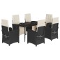 vidaXL 7-tlg. Garten-Essgruppe mit Kissen Schwarz Poly Rattan vidaXL 7-tlg. Garten-Essgruppe mit Kissen Schwarz Poly Rattan