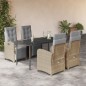 vidaXL 5-tlg. Garten-Essgruppe mit Kissen Beige Poly Rattan vidaXL 5-tlg. Garten-Essgruppe mit Kissen Beige Poly Rattan