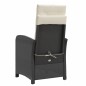 vidaXL 3-tlg. Bistro-Set mit Kissen Schwarz Poly Rattan vidaXL 3-tlg. Bistro-Set mit Kissen Schwarz Poly Rattan