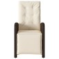 vidaXL 3-tlg. Bistro-Set mit Kissen Braun Poly Rattan vidaXL 3-tlg. Bistro-Set mit Kissen Braun Poly Rattan