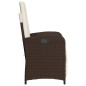 vidaXL 3-tlg. Bistro-Set mit Kissen Braun Poly Rattan vidaXL 3-tlg. Bistro-Set mit Kissen Braun Poly Rattan