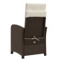 vidaXL 3-tlg. Bistro-Set mit Kissen Braun Poly Rattan vidaXL 3-tlg. Bistro-Set mit Kissen Braun Poly Rattan