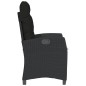 vidaXL Gartensessel Verstellbar mit Kissen Schwarz Poly Rattan vidaXL Gartensessel Verstellbar mit Kissen Schwarz Poly Rattan