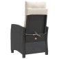 vidaXL Gartensessel mit Kissen 2 Stk. Verstellbar Schwarz Poly Rattan vidaXL Gartensessel mit Kissen 2 Stk. Verstellbar Schwarz Poly Rattan