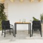 vidaXL 3-tlg. Bistro-Set mit Kissen Schwarz Poly Rattan vidaXL 3-tlg. Bistro-Set mit Kissen Schwarz Poly Rattan