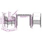 vidaXL 3-tlg. Bistro-Set mit Kissen Schwarz Poly Rattan vidaXL 3-tlg. Bistro-Set mit Kissen Schwarz Poly Rattan