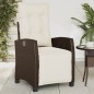 vidaXL Gartensessel mit Fußteil 2 Stk. Verstellbar Braun Poly Rattan