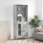 Highboard Betongrau 69,5x34x180 cm Holzwerkstoff Highboard Betongrau 69,5x34x180 cm Holzwerkstoff