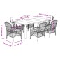 vidaXL 7-tlg. Garten-Essgruppe mit Kissen Schwarz Poly Rattan vidaXL 7-tlg. Garten-Essgruppe mit Kissen Schwarz Poly Rattan