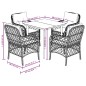 vidaXL 5-tlg. Garten-Essgruppe mit Kissen Beige Poly Rattan vidaXL 5-tlg. Garten-Essgruppe mit Kissen Beige Poly Rattan