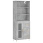 Highboard Betongrau 69,5x34x180 cm Holzwerkstoff Highboard Betongrau 69,5x34x180 cm Holzwerkstoff