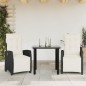 vidaXL 3-tlg. Garten-Essgruppe mit Kissen Schwarz Poly Rattan vidaXL 3-tlg. Garten-Essgruppe mit Kissen Schwarz Poly Rattan