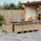 vidaXL 13-tlg. Garten-Essgruppe mit Kissen Beigemischung Poly Rattan vidaXL 13-tlg. Garten-Essgruppe mit Kissen Beigemischung Poly Rattan