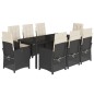 vidaXL 9-tlg. Garten-Essgruppe mit Kissen Schwarz Poly Rattan vidaXL 9-tlg. Garten-Essgruppe mit Kissen Schwarz Poly Rattan