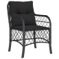 vidaXL 7-tlg. Garten-Essgruppe mit Kissen Schwarz Poly Rattan vidaXL 7-tlg. Garten-Essgruppe mit Kissen Schwarz Poly Rattan