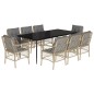 vidaXL 9-tlg. Garten-Essgruppe mit Kissen Beigemischung Poly Rattan vidaXL 9-tlg. Garten-Essgruppe mit Kissen Beigemischung Poly Rattan