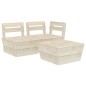 3-tlg. Garten-Paletten-Lounge-Set Imprägniertes Fichtenholz 3-tlg. Garten-Paletten-Lounge-Set Imprägniertes Fichtenholz