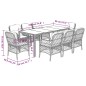 vidaXL 9-tlg. Garten-Essgruppe mit Kissen Grau Poly Rattan vidaXL 9-tlg. Garten-Essgruppe mit Kissen Grau Poly Rattan