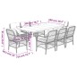 vidaXL 9-tlg. Garten-Essgruppe mit Kissen Grau Poly Rattan vidaXL 9-tlg. Garten-Essgruppe mit Kissen Grau Poly Rattan