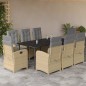 vidaXL 9-tlg. Garten-Essgruppe mit Kissen Beigemischung Poly Rattan vidaXL 9-tlg. Garten-Essgruppe mit Kissen Beigemischung Poly Rattan