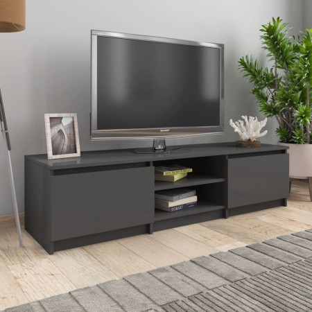 vidaXL TV-Schrank Hochglanz-Grau 140x40x35,5 cm Holzwerkstoff